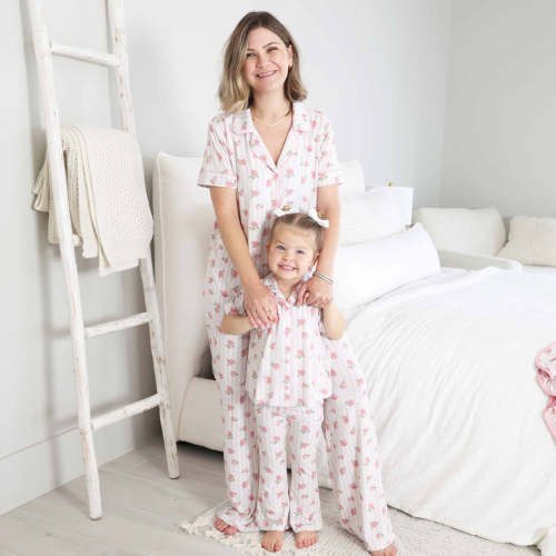 Women's Two Piece Flare Lounge Set | Rosy & Cozy