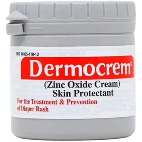 DERMOCREM 2.1 Oz (60 Gr) Diaper Rash Cream for Baby, Soothes, Heals, and Protects, Relief and Treatment of Diaper Rash, Zinc Oxide Cream