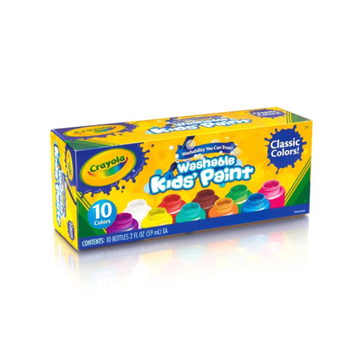 Crayola Washable Kids' Paint Classic - Pack of 10 - Assorted - One Size
