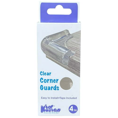 Kidkusion Clear Corner Guards for Sharp Corners of Tables, Furniture, 4 CT, Clear, Toddler