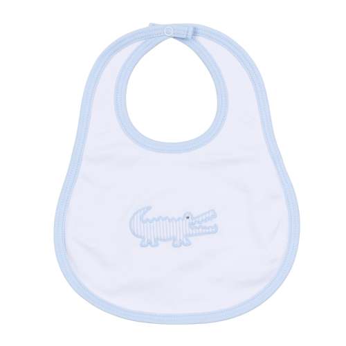 Gator Applique Bib - Light Blue