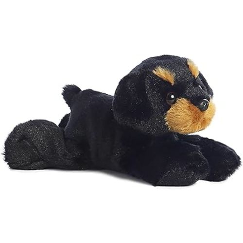 Aurora® Adorable Mini Flopsie™ Raina™ Stuffed Animal - Playful Ease - Timeless Companions - Black 8 Inches
