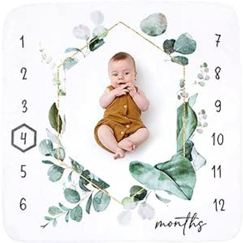 Amazon.com: Calloo Baby Monthly Milestone Blanket Unisex Gender Neutral, First 12 Months Baby Milestone Blanket for Boy or Girl, Infant Photo Blanket for Age and Growth, 46”x46” : Baby