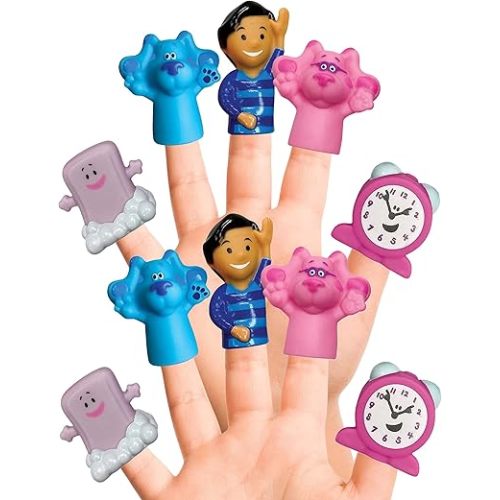 Nickelodeon Blue's Clues & You! Bath Finger Puppets, 10 Pc - Bath Toys, Easter Basket Fillers, Easter Gifts