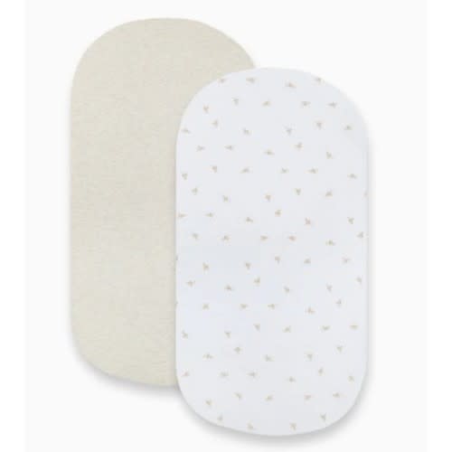 Golden Bee Organic Cotton BEESNUG® Fitted Bassinet Sheet 2 Pack