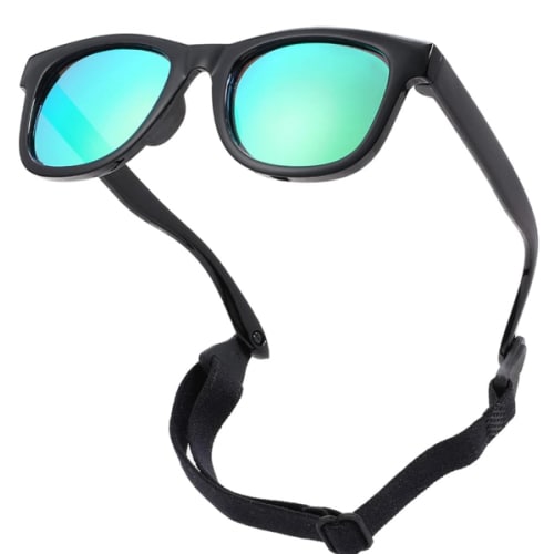 COASION Bendable Flexible Polarized Newborn Baby Sunglasses with Strap for Infant Boys Girls Age 0-12 Months CA8042