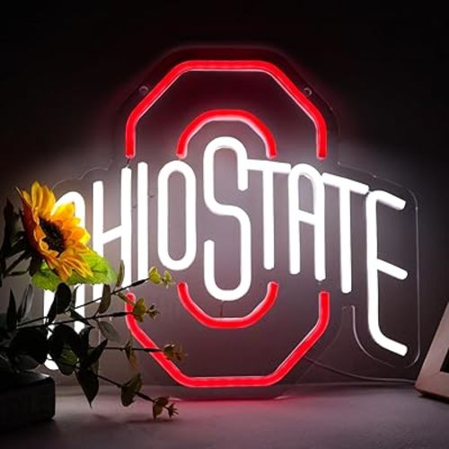 Pugna Football Neon Signs for Wall Decor University Football Team Neon Lights for Bedroom Led Signs Suitable for Dormitory Man Cave Christmas Gift
