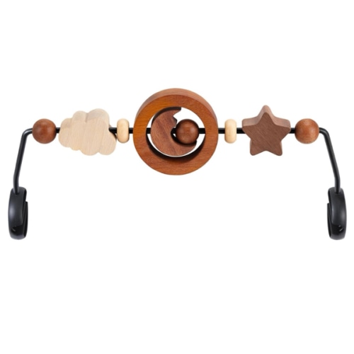 Toy Bar for Baby Bjorn Bouncer Toy Bar for Baby Bouncer, Durable Wooden Baby Bouncer Toy Bar Attachment, Rotatable Baby Sensory Toy (Natural Wood Colors)