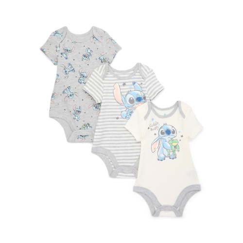 Disney Baby Wishes + Dreams Character Infant Baby Short Sleeve Bodysuits, 3-Pack, Sizes Newborn-12 Months