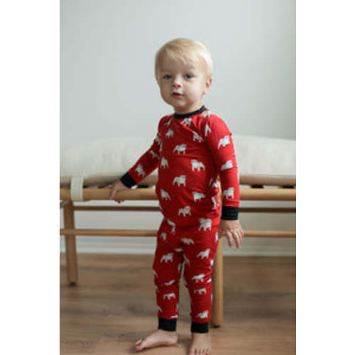 Toddler Pajama Set | Super Soft Viscose Bamboo | Red Bulldog Print | Free Shipping >$75 – Southern Slumber