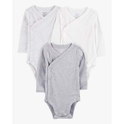 Baby 3-Pack Long-Sleeve Side-Snap Bodysuits - Carter's | Carter's