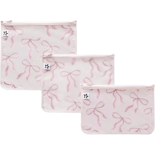 Tiny Twinkle Diaper Bag Organizing Pouches|3 Pack Mess-Proof Clear Front Travel Organizer Bags&TSA Approved Toiletry Bag Set for Baby and Mom Essentials