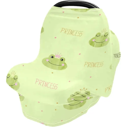 Nursing Cover Breastfeeding Scarf Cute Princess Frogs- Baby Car Seat Covers, Infant Stroller Cover, Carseat Canopy(r)