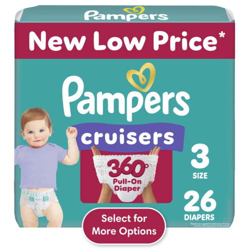 Pampers Cruisers 360 Diapers Size 3, 26 Count (Select for More Options)