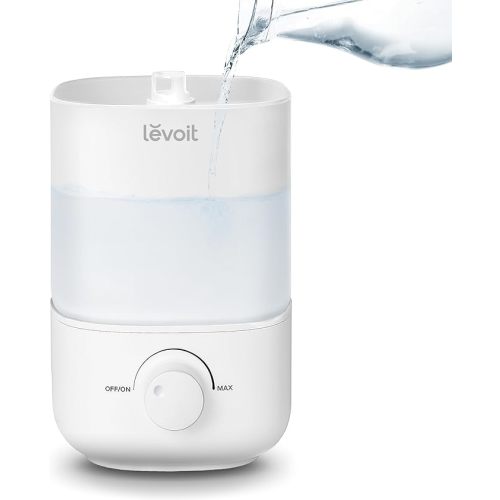 LEVOIT Top Fill Humidifiers for Bedroom, 2.5L Tank - White