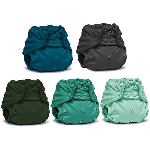 Kanga Care Rumparooz Reusable Cloth Diaper Covers One Size for Fitted Diapers and Prefolds with Double Gusset (5pk)