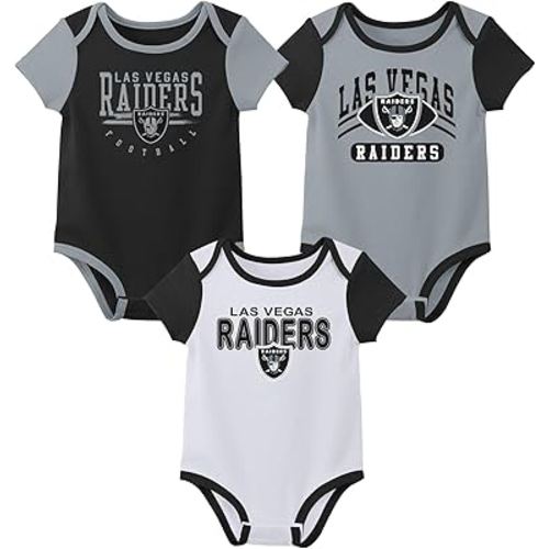 Outerstuff NFL Teams Newborn Baby and Infant Short Sleeve Bodysuit Variety 3-Pack (0-18m)