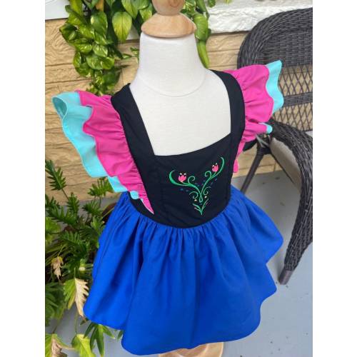 Princes Anna dress for girl,toddler dress,frozen princess sister inspired dress,frozen dress, Elsa dress, princess dress,Girls Anna dress