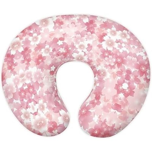 Cherry Blossom Bottlefeeding Pillow Detachable Newborn Original Breastfeeding Slipcover Case and Positioner Breathable Head Support Protector Cushion Essential with Hidden Zipper Easy Care