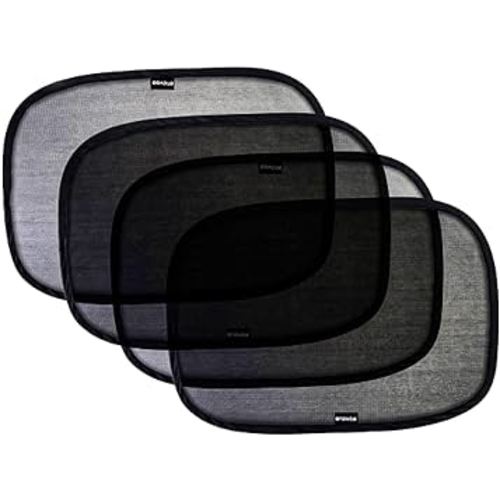 Enovoe Car Window Shades for Baby (21"x14") - 4 Pack - Sun Shade Blocker, Cling Window Cover - Glare Shield and UV Rays Protection for Your Child - Side Window Screens for SUV- Mesh Car Window Shade