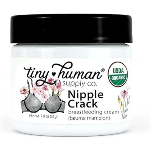 Organic Nipple Cream, Nipple Crack Lanolin Free Nipple Butter, Balm for Breastfeeding Mother, No Need to Wash Off, Safe for Baby and Mama