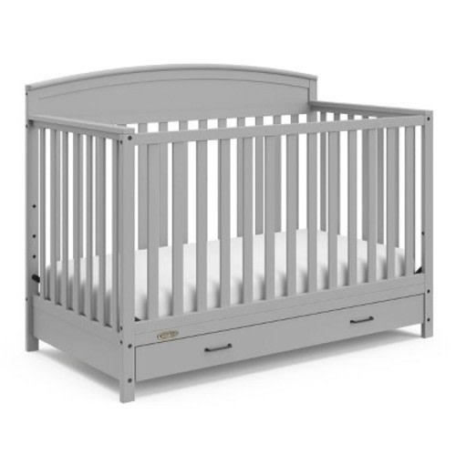Graco Benton 5-in-1 Convertible Crib with Drawer, Color: Pebble Gray