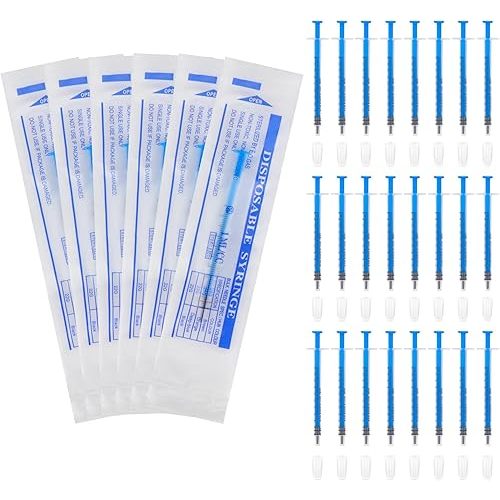 30 Pack 1ml Syringes for Liquid- Plastic Syringe without Needle, Individually Packaging Colostrum Collection Syringes for Scientific Labs, Colostrum Collection, Feeding Pets, Home Use