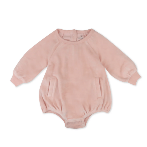 Cozy Velour Bubble Romper