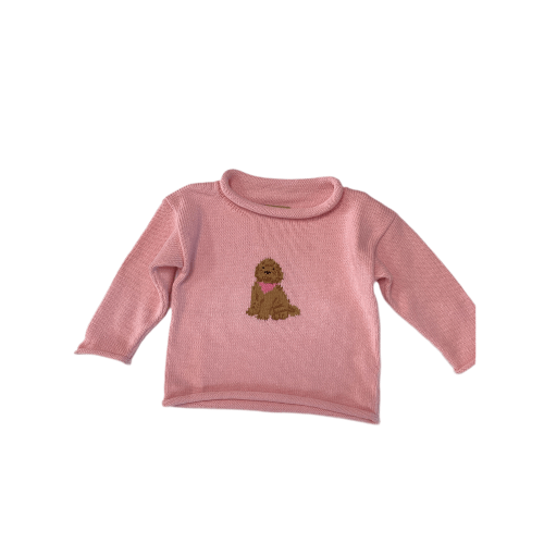 Pink Golden Doodle Sweater