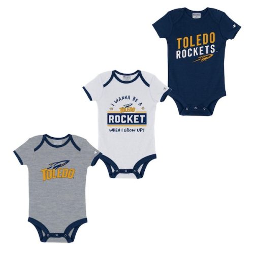 Toledo Rockets 3 Pack Bodysuit navy