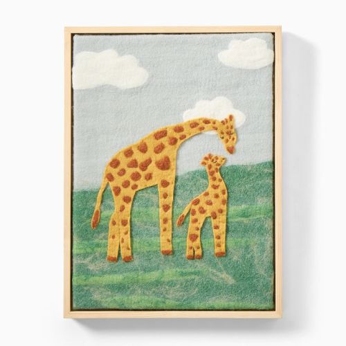 Felt Safari Family Wall Art - Giraffe