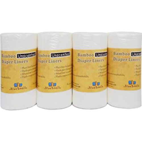 Rayon Unscent Diaper Liners- Fragance Free and Chlorine Free(4PK) 400 Count by BlueSnail(White)