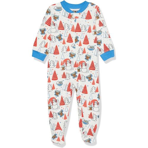 Amazon Essentials Disney | Marvel | Star Wars Unisex Babies' and Toddlers' Snug-Fit Cotton Footed Pajamas, Multipacks