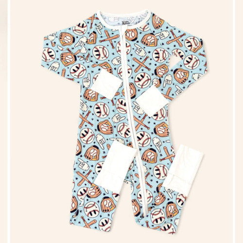 BASEBALL SMILEY DREAM ROMPER