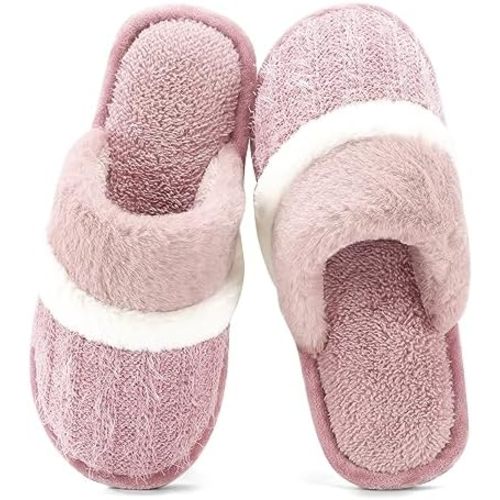 Cozy Slippers for Women Indoor and Outdoor Fuzzy House Shoes with Memory Foam Anti-Skid Sole Gifts for Women Mom Ladies