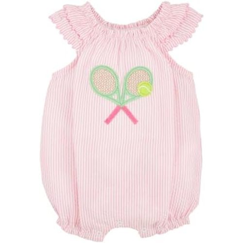 Mud Pie Unisex Baby Baby Girl Seersucker Tennis Bubble;