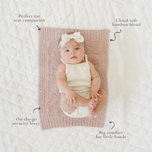 SARANONI Bamboni Baby Blanket | Luxury Plush Super Soft Blanket | Breathable Comfort Infant Baby Blankets for Boys & Girls | Pink, Mini - 15” x 20”