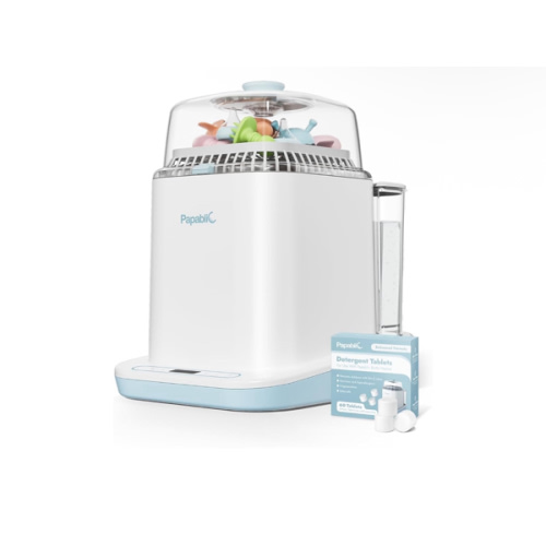 Papablic Bottle Washer Pro, Bottle Washer & Sterilizer & Dryer, 4-in-1 Bottle Washer Sanitizer for Bottles, Pump Parts, C-Section& Baby Essentials - Quick & Clean with 60 Detergent Tablets