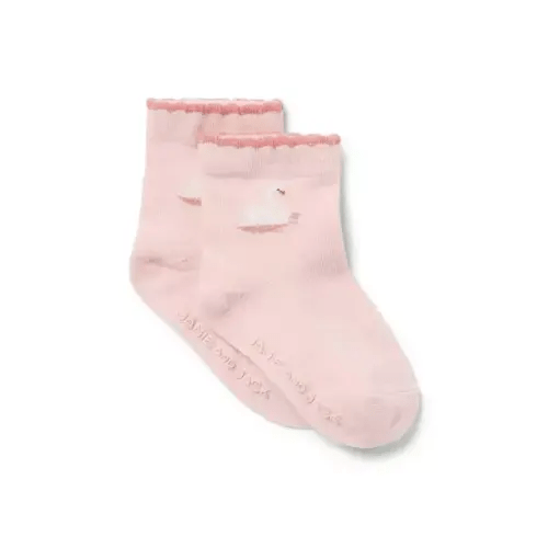 Newborn Pale Pink Swan Baby Swan Sock by Janie and Jack