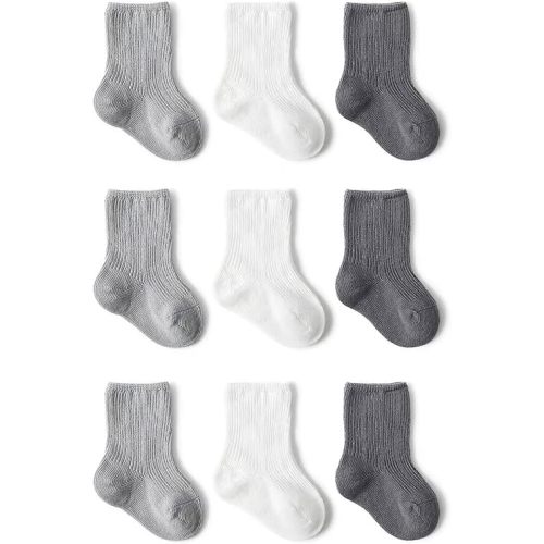 Toddler Socks Unisex Baby Crew Socks for Infant Boys Girls Stretchy Cotton Socks for Kids Gift 0-36 Months