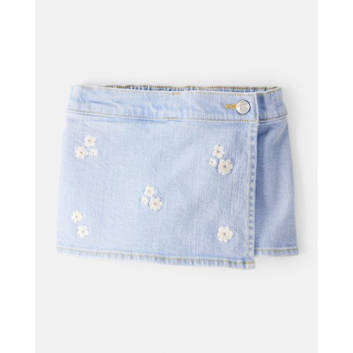Baby Girl Embroidered Denim Skort - Blue - OshKosh | Carter's