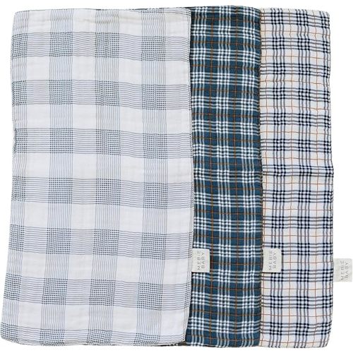 Burp Cloths Blue Plaid