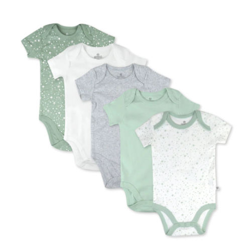 5-Pack Organic Cotton Short Sleeve Bodysuits | Honest Baby Clothing