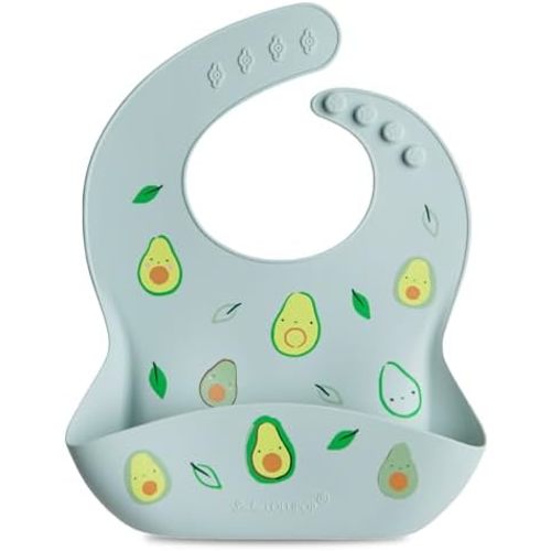 Loulou Lollipop Soft, Waterproof Silicone Feeding Bib for Babies and Toddlers