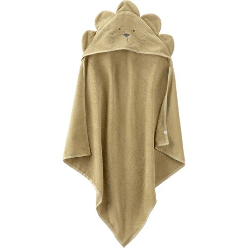 little planet by carter's Baby Organic Cotton Bath Towel, Camp Khaki, OSZ