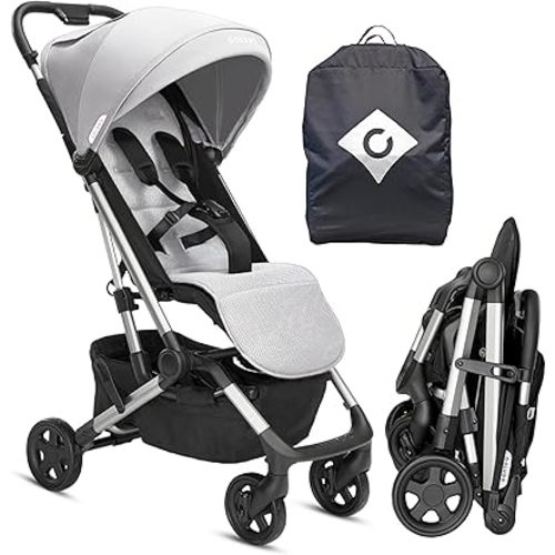 Colugo Compact Stroller - One Hand Fold Lightweight, Travel, Toddler, Airplane, Foldable Stroller with Rain Cover, Backpack and Cup Holder (Cool Grey)