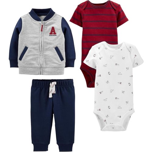 Simple Joys by Carter's Baby Boys 4-piece Jacket, Pant, and Bodysuit Set