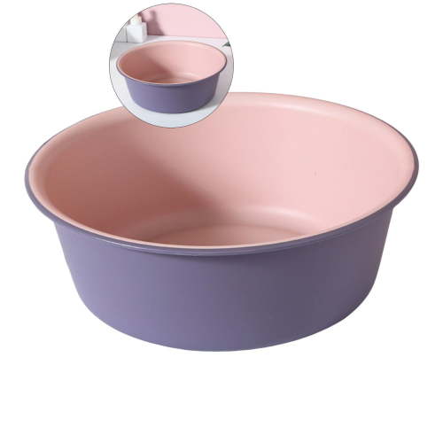 VQPeo Round Plastic Wash Basin for Camping, Stackable Dishpan, Portable Tub for Vegetables, Fruits, Laundry, Foot Bath - Perfect for Home & Outdoor