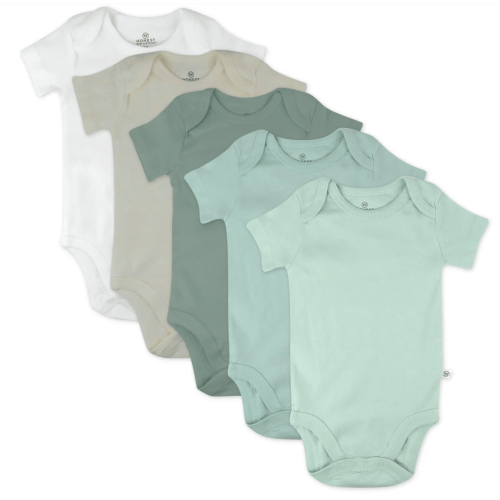 5-Pack Organic Cotton Short Sleeve Bodysuits