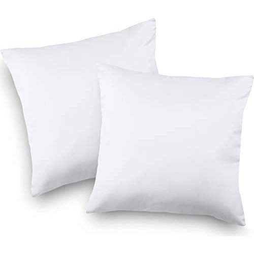 Pillow Inserts 18x18 2 Pack - Throw Pillows Insert (Pack of 2, White) - Bed and Couch Pillows - Indoor Decorative Pillows